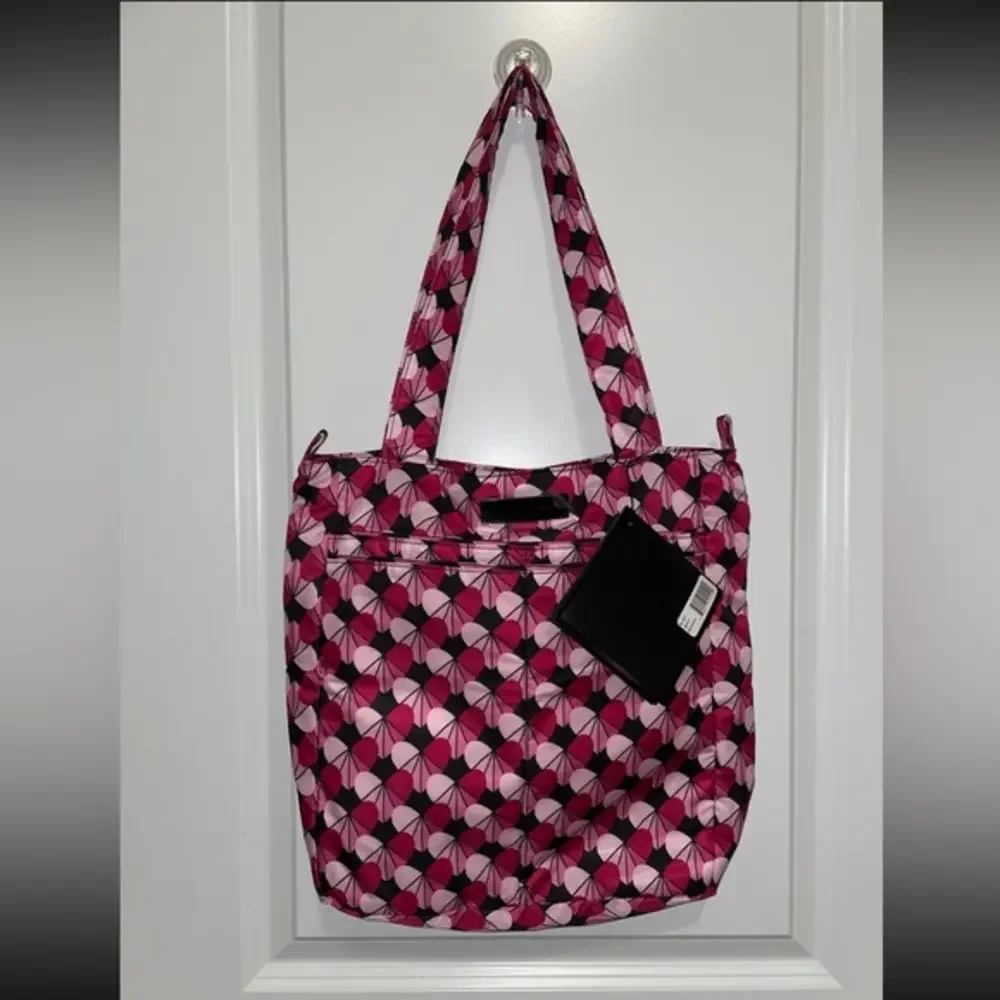 Ju-ju-be Onyx Heart Be Light Tote‎ Bag Pink Black NWT